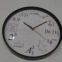 Math Wall Clock Mathematical Equations,Silent No Ticking 12Inch Quartz Battery Operated Round Modern Home Office Classroom Decor