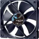 Fractal Design Dynamic X2 GP-12 Computer Fan - Silent Fan - High Airflow  120x120x25 mm  1200RPM  FDB-Bearings  Trip Wire - Aerodynamically Shaped Struts  12v - Black Edition (Single)