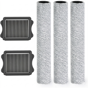 Tineco Replacement 2 Dry Filter & 3 Brush Roller for S9 Artist Pro, S9 Artist/ S7 Stretch/S6 Stretch Steam Series, S7 Artist, S7 Stretch Ultra, i5/i6 Stretch, Stretch S6, Switch i5/S6 Stretch Breeze