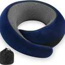 Neck Pillow, Travel Pillow uses Memory Foam to Support Neck Comfort, Ideal Companion for Airplane and car Travel, Compact, Convenient, and Versatile Airplane Sleep Pillow(Dark Blue)
