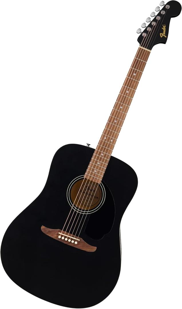 Fender California Debut Redondo Series Acoustic Guitar, Beginner Guitar, Black