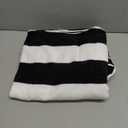 cabanana Large Oversized Beach Towel - 35 x 70 Inch Cotton Pool Towel, Black Striped Soft Cabana Swim Towel