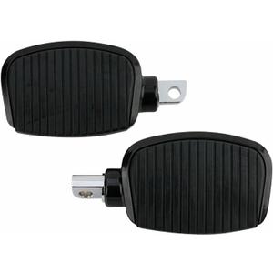YHMOTO Motorcycle Mini Board Rider Floorboards Passenger Footpegs with Anti-Slip Rubber Universal for Harley Davidson Touring Street Glide Road King Electra Sportster Dyna Softail (Black)