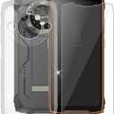 Tempered Glass Film + Cover for Blackview BV9300 Pro (6.70"), 9H Hardness Screen Protector and Soft Silicone Case Bumper Transparent Protective TPU Cases - Clear