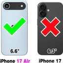 Asuwish Phone Case for iPhone 17 Air 6.5 inch Zipper Wallet Cover with Tempered Glass Screen Protector and Leather Flip RFID Blocking Credit Cash Card Holder Cell i Phone17 i17 17Air Women Girls Green