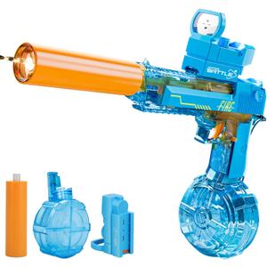 Electric Water Guns for Kids Ages 4-8: Automatic Squirt Gun 32FT Long-Range Large Capacity Water Gun Ideal for Pool Party Beach and Backyard Battles Summer Outdoor Water Toy for Kids 8-12, Blue