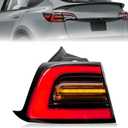 4-PIN Left LED Tail Light Assembly Fit For Tesla Model Y 2021 2022 2023 24 | For 1502086-00-D,Driver side,Rear Brake Outer Tail Lamp