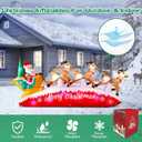 Danxilu Christmas Inflatables 10 FT Long Santa Sleigh with Reindeer Outdoor Decorations, Built-in Colorful LEDs Santa Claus Deer Sled Blow Up Yard Decoration for Outside Lawn Holiday Xmas Decor
