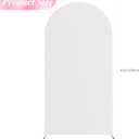 Wokceer 6.6FT Wedding Arch Backdrop Cover Spandex Fitted White Arch Covers Round Top Chiara Arches Backdrop Cover for Birthday Party Ceremony Banquet Decoration