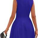 PRETTYGARDEN Summer Dresses for Women 2026 Elegant Classy Spring A Line Business Casual Work Graduation Cocktail Short Dress (Blue, XL)