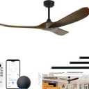 42 Inch Outdoor Ceiling Fans without Lights, Smart Wood Ceiling Fan no Light with Remote Control & Alexa/Google, Outdoor Fan for Patios Farmhouse 3 Blades High CFM Ceiling Fans Bronze
