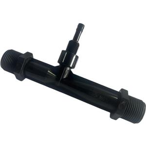 CBTLYSK Ozone Venturi Injector,Black PVDF Material 3/4" NPT Inlets/Outlets, 1/4" Ozone Injection Port, for Cold Plunge, Spa, Pool Circulation Pumps or Irrigation