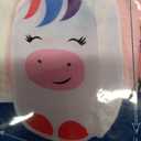 TECHMILLY Collapsible Mesh Pop Up Laundry Hamper with Sturdy Handles and Side Pocket - Portable Foldable Clothes Baskets for Dorm, Bathroom & Travel Storage (Unicorn)