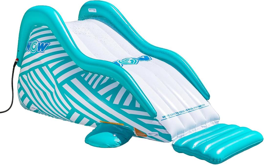 WOW Sports Wiggler Inflatable Sprinkler Slide with Center Bump - Garden Hose Attachment - Backyard Water Play - Kids & Adults