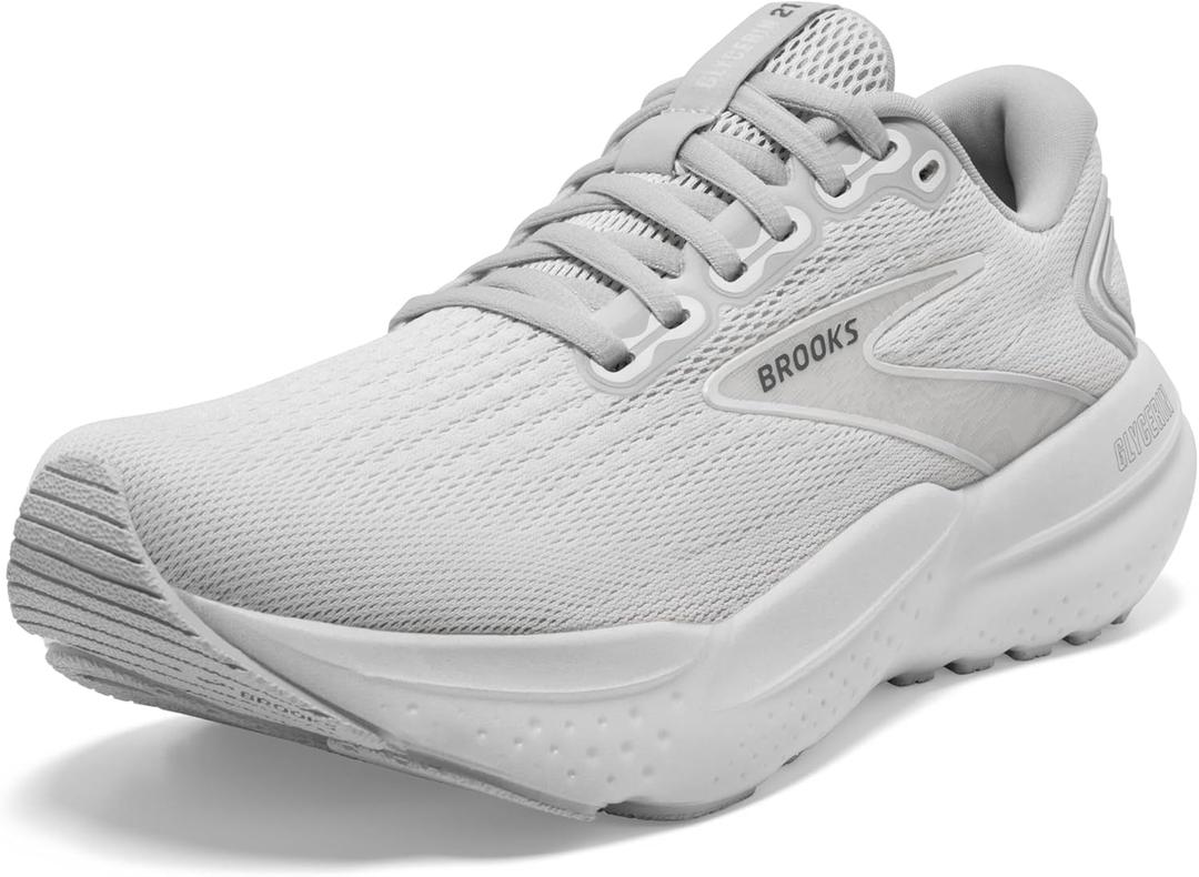 Brooks Mens Glycerin 21 Neutral Running Shoe (11.5, White/White/Grey)