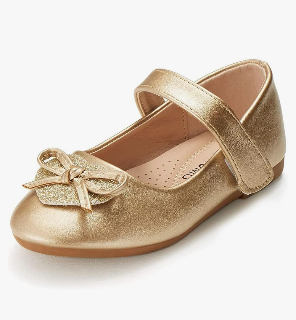 ADAMUMU Toddler Dress Shoes Flower Girl Shoes for Weeding Cute Toddler Mary Jane Shoes Lace Flore Ballet Flat for Walking, Jumping 8