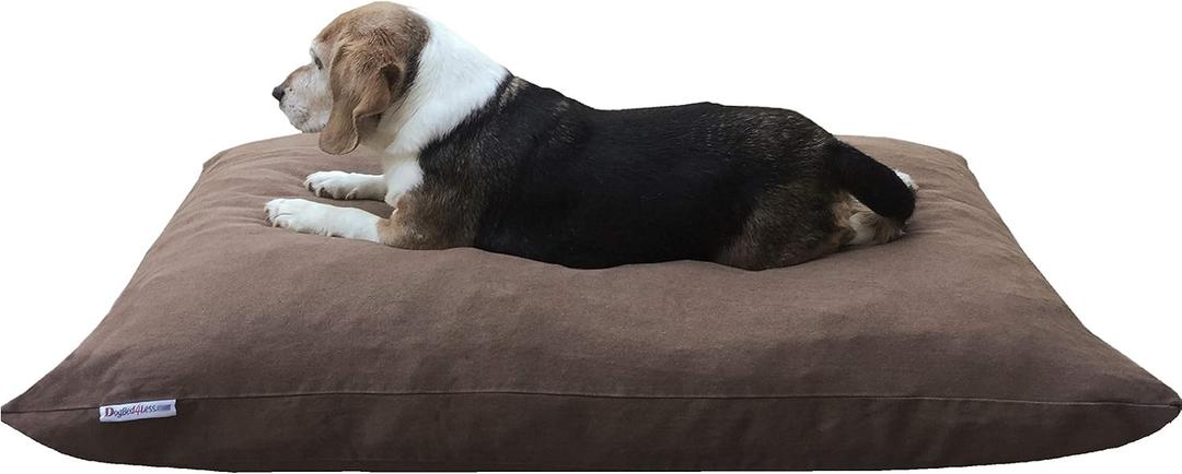 Dogbed4less Do It Yourself DIY Pet Bed Pillow Duvet Suede Cover + Waterproof Internal case for Dog/Cat at Large 48"X29" Gray Color - Covers only (Brown) 