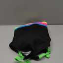 BMJL Women's High Waisted Bikini Ribbed Two Piece Swimsuit High Cut Color Block Adjustable Straps Bathing Suit (X-Large, Rainbow Black Pink043)