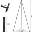 Easel Stand for Sign, Aredy 63" Portable Painting Easel, Lightweight Metal Easels for Painting Canvas, Wedding Sign (2 Pack)