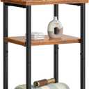 DUMOS End Table, Small Side Table, Bedside Nightstand for Small Spaces
3-Tier Open Storage Shelves with Metal Frame Industrial Accent Stand, Bedroom, Rustic Brown