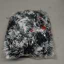 16.4 Ft Dark Green Frost Tip Metallic Tinsel Garland with 50 Warm LED Lights, Artificial Xmas Tree Decoration for Indoor Outdoor, Holiday Party Supplies