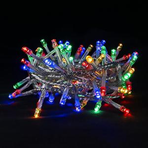 Multicolor Christmas String Lights - 100 LED String Lights Plug in for Tree, Bedroom, Party, Wedding, Indoor/Outdoor Christmas Decorations, 8 Feet Clear Wire, 8 Modes & Memory Function, Connectable