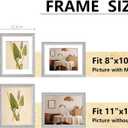 VIOLABBEY 11x14 Picture Frame Silver, Display 8x10 Picture with Mat or 11x14 without Mat, Vintage 11 x 14 Silver Frame for Wall Decor or Tabletop Display