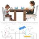 Eiury Toddler Booster Seat Dining Table Kitchen Chair, Waterproof Anti-Scratch PU Cushion, Non-Slip Bottom, Adjustable Buckle Straps, Easy Clean Portable Seat Cushion (Green)