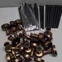 Retisee 24 Pcs Christmas Candles with Base Flickering Flameless Battery Powered Taper Candles LED Candlesticks Flame Lights for Christmas Party Decoration