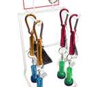 New 4 Peg - 9.8" H Top Key Chain & Small Items Counter Display Rack - White
