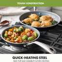GreenPan Swift Healthy Ceramic Nonstick, 8" and 10" Frying Pan Skillet Set, Stainless Steel Handles, PFAS-Free, Dishwasher Safe, Oven Safe, Black