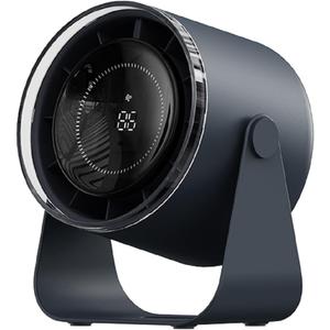 Small Desk Fan, 28dB Ultra-Quiet Desktop Air Circulator with 115 Adjustable Tilt, 100 Speeds, Rechargeable Battery, USB-Powered, Portable for Bedroom, Office, Kitchen, Travel, Bluish Black