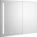 Bathlink Lighted Medicine Cabinet, LED Medicine Cabinet with Mirror, 36"×27.5"×5", Recessed & Surface Mount Medicine Cabinet, LED Medicine Cabinet Mirror for Bathroom, Defog, Dimmer, 2 Doors