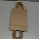 5.25x3.25x8.25 Inch Small Plain Brown Kraft Paper Bags with Handles Bulk 19 Pack