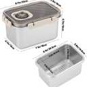 Bread Box for Homemade Bread, Time Recording Bread Storage Container with Lid, Airtight Fresh Bread Holder bin For Kitchen Countertop, Dishwasher Safe, 7.3x4.9x4.3 Inch