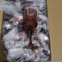 Ciaell 24PCS Burgundy Plastic Wine Glasses - 7 Oz Plastic Goblets for Party - Burgundy Vintage Drinking Glasses - Disposable Water Goblets Set for Wedding, Bar, Wine, Beer, Juice