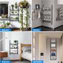 Over the Door Pantry Organizer, 8-Tier Over the Door Organizer with Adjustable Basket, Pantry Door Organization for Pantry Kitchen Storage Room Spice Rack, Black