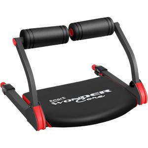Wonder Core Smart, Ab Machine, Ab Workout Equipment, Sit Up Machine & Exercise Equipment, Ab Crunch Machine for Stomach Workout, Ab Core Trainer Abdominal Machine for Home Gym (Red)