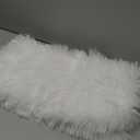 Table Runner, Thanksgiving Modern Small White Fur Table Runners for Party Birthday Christmas Friendsgiving Wedding Dinning Table, Decorative Rug Luxury Faux Fur Runner for Table(11.8x47.2inch)