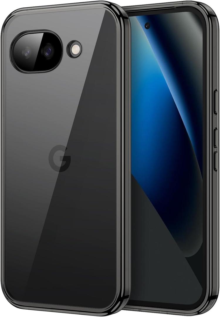 JETech Case for Google Pixel 10a, Non-Yellowing Shockproof Bumper Protective Phone Cover, Anti-Scratch Hard PC Back (Black)