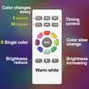 Lightonight Colorful Solar Lights Outdoor, Color Changing Solar Lights with Remote, Colorize Pathway Lights Solar Garden Lights for Landscape Walkway Patio Yard Pool Garden