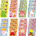 24 Sheets Valentine's Day Make a Face Stickers, Sweet Love Party Games Decal Mix and Match Sticker, Make Your Own Valentine Stickers DIY Crafts for Valentine's Day Party Supplies Rewards