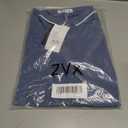 Men's Stripe Short Sleeve T-Shirt Mens Classic Casual Stripe Loose Shirts (Blue, XL)