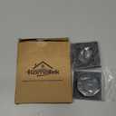 HOMOTEK 2 Pack 2-3/4 Inch Square Recessed Sliding Pocket Door Finger Pulls, 2-3/8 Inch Diameter Stainless Steel Flush Handles for Bypass Barn Door Drawer Pulls (Black)