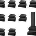 Sidasu 9-Pack Baluster Shoes Flat Shoes with Screw Iron Baluster Shoes for 1/2" Square Balusters （Connectors are Not Included）