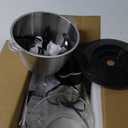 Ganiza Food Processor, 2-Speed Food Chopper Meat Grinder with 8 Cup Stainless Steel & 8 Cup Glass Bowls, Upgraded Button & Smart Overheat Protection Light - Includes Clean Brush, 2 Sets of Blades