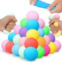 36Pcs Stress Balls Set for Adults and Kids - Squishy Ball Sensory Fidget Toys for Anxiety Relief - Squeeze Ball Party Favors Bulk Pack - Classroom Prize - Birthday