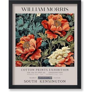 Monem Art William Morris Poster - Chrysanthemum Print - Flower Design - Aesthetic Artwork - Colorful Living Room or Bedroom Decor - 8x10 UNFRAMED Wall print