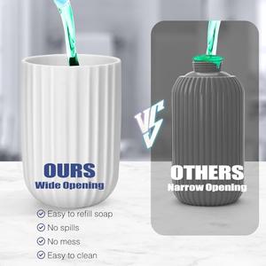 Dispensador automtico de jabn lquido sin contacto: plstico blanco de 9 onzas - Dispensador de jabn automtico moderno ajustable de 3 niveles recargable elctrico inteligente - Locin para platos