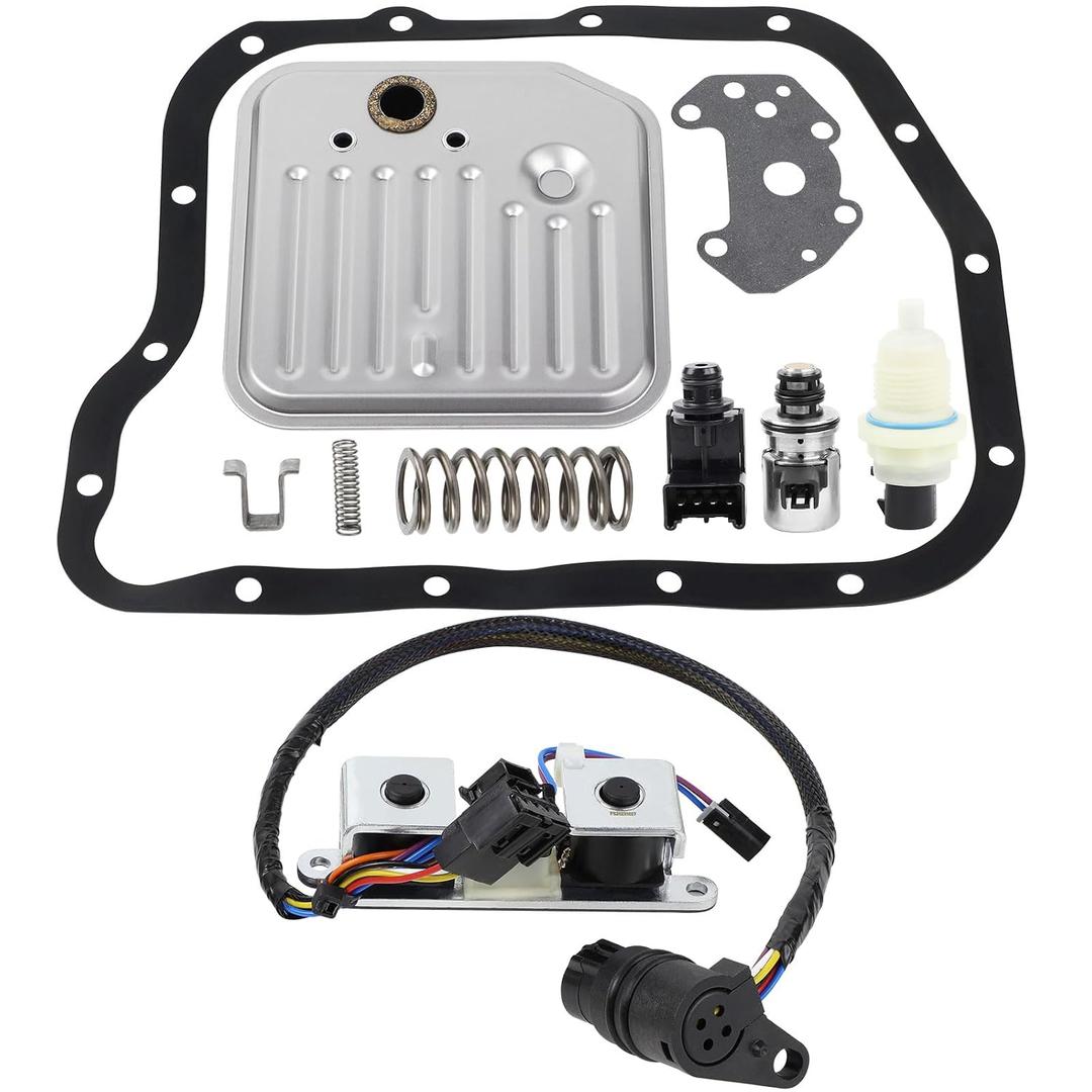 A500 A518 A618 46RE 47RE 48RE Transmission Filter Gasket Kit Fit for Dodge Ram 1500 2500 3500 Dakota Durango Grand Cherokee Jeep Chrysler 2000-up with Governor Pressure Sensor Solenoid 42RE 44RE